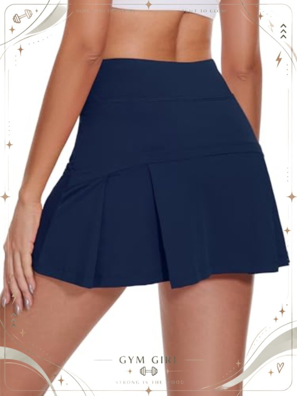 Pleated Athletic Tennis Skorts Golf Skirt with 3 Pockets Mesh Shorts for